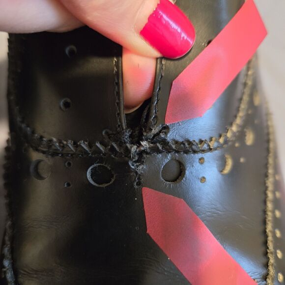 Alessandro Dell'acqua Oxford Dressy Shoes Men’s Slip on Perforated Leather Sz 8 - Picture 4 of 16